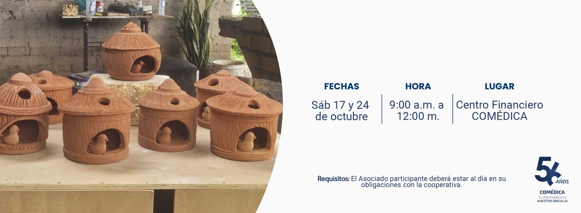 Taller básico de alfarería en barro